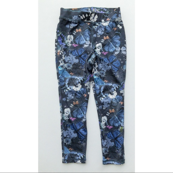 Next direct size 7 blue butterfly sports leggings - Picture 1 of 1